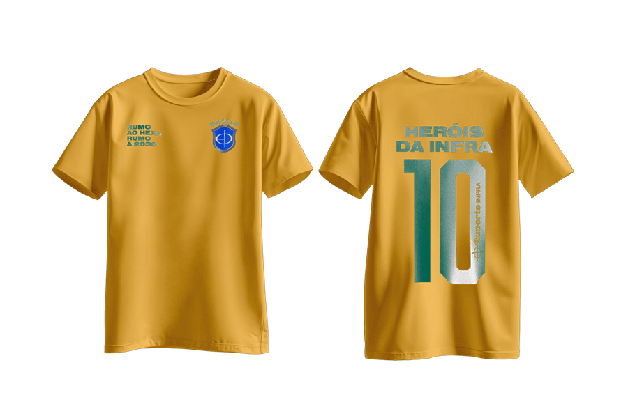 Camisa Heróis da Infra — Frente e Costas