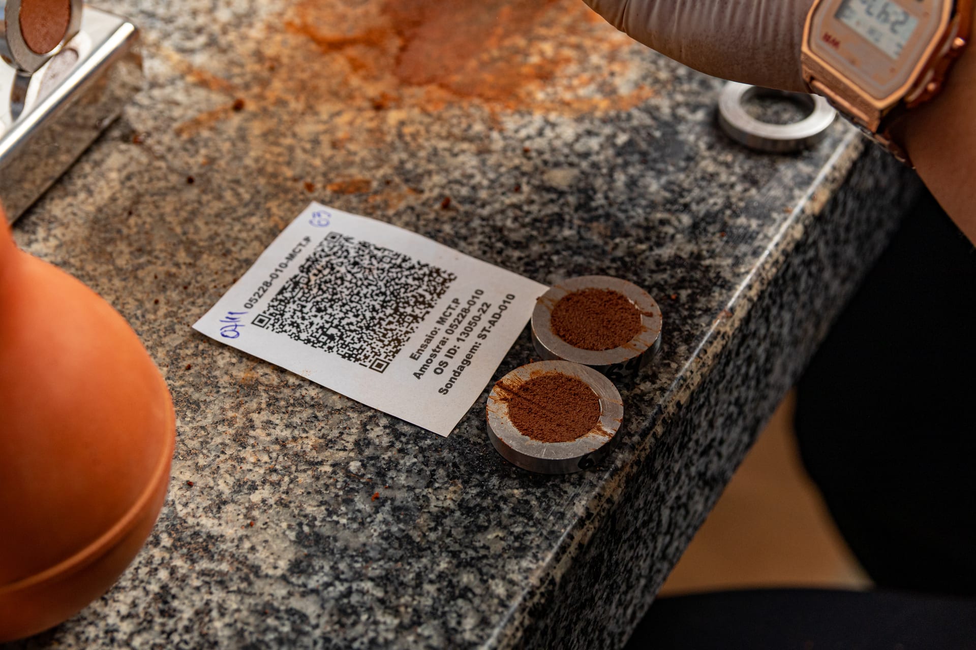 Ensaios de Classificação MCT-Pastilha realizados no laboratório da Suporte