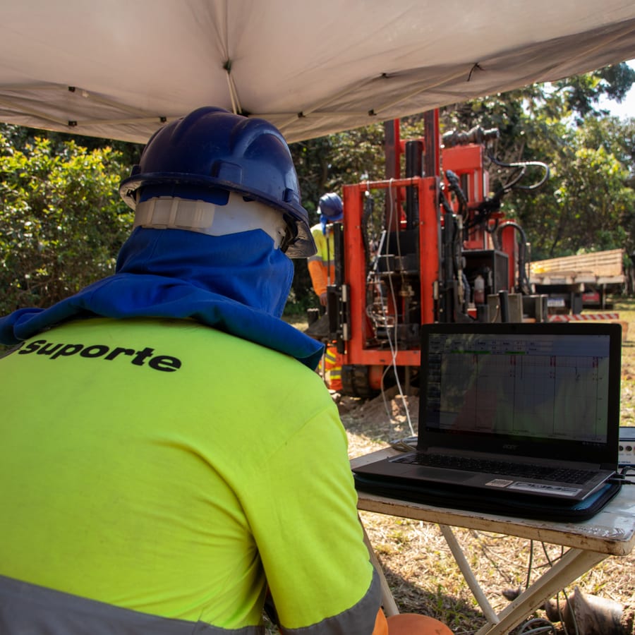 Equipamento de ensaio de penetração de cone (CPTu) da Suporte em campo
