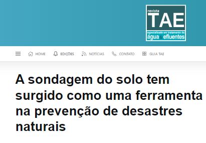 foto - Sondagem de solo vira ferramenta na prevenção de desastres naturais