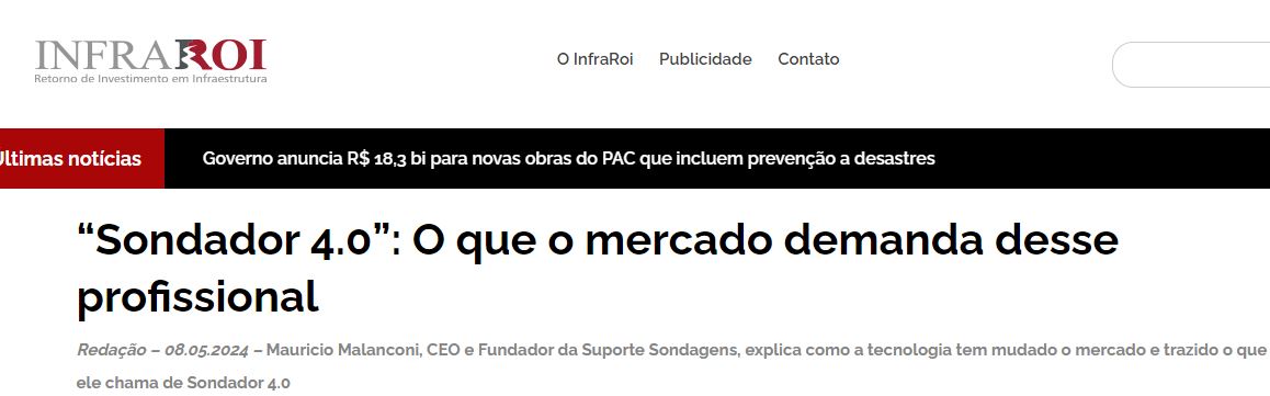 foto - Suporte Sondagens explica quais são as principais tendências do setor.