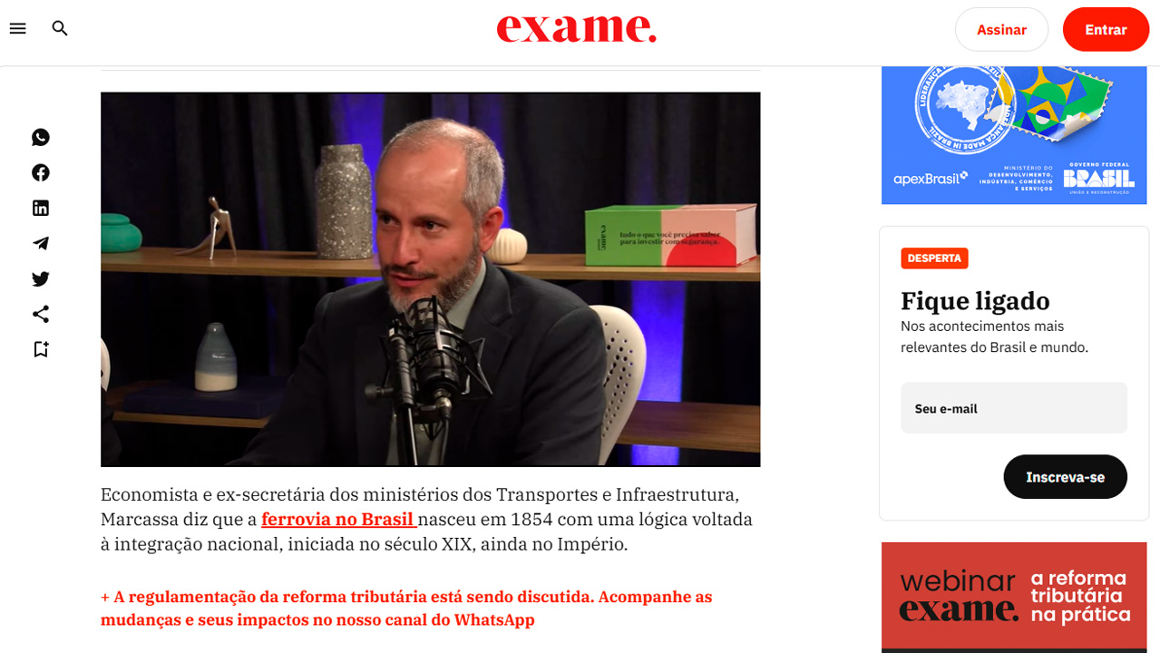foto - Suporte Na Imprensa - Por que o Brasil tem poucas ferrovias? Herança histórica e crédito caro explicam, diz especialista