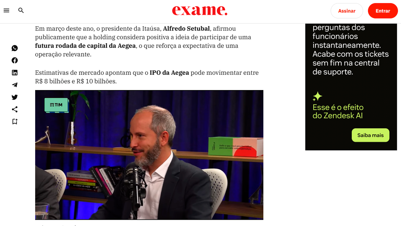 foto - Suporte Na Imprensa - Aegea estuda IPO em 2027 e prepara estrutura para investir R$ 45 bi até 2033